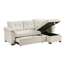  Homelegance Elara 8477BEG*SC 2 pc Reversible Sectional with Pull-out Bed, Reversible Chaise and Hidden Storage IMAGE 13