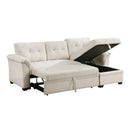  Homelegance Elara 8477BEG*SC 2 pc Reversible Sectional with Pull-out Bed, Reversible Chaise and Hidden Storage IMAGE 17