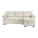  Homelegance Elara 8477BEG*SC 2 pc Reversible Sectional with Pull-out Bed, Reversible Chaise and Hidden Storage IMAGE 1