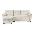  Homelegance Elara 8477BEG*SC 2 pc Reversible Sectional with Pull-out Bed, Reversible Chaise and Hidden Storage IMAGE 2