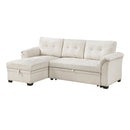  Homelegance Elara 8477BEG*SC 2 pc Reversible Sectional with Pull-out Bed, Reversible Chaise and Hidden Storage IMAGE 4