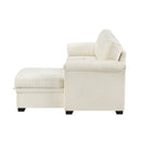  Homelegance Elara 8477BEG*SC 2 pc Reversible Sectional with Pull-out Bed, Reversible Chaise and Hidden Storage IMAGE 6