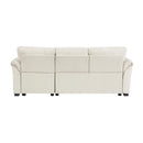  Homelegance Elara 8477BEG*SC 2 pc Reversible Sectional with Pull-out Bed, Reversible Chaise and Hidden Storage IMAGE 9