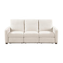  Homelegance Vera 8479BEG-3PW Power Double Reclining Sofa with USB Charging Ports IMAGE 1
