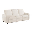  Homelegance Vera 8479BEG-3PW Power Double Reclining Sofa with USB Charging Ports IMAGE 2