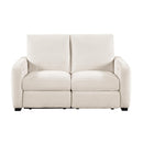  Homelegance Vera 8479BEG-2PW Power Double Reclining Love Seat with USB Charging Ports IMAGE 1