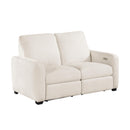  Homelegance Vera 8479BEG-2PW Power Double Reclining Love Seat with USB Charging Ports IMAGE 2
