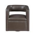  Manufacturer Color_Dark coffee -- Homelegance Sawyer Swivel Leather Look Chair IMAGE 1