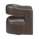  Manufacturer Color_Dark coffee -- Homelegance Sawyer Swivel Leather Look Chair IMAGE 3