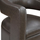  Manufacturer Color_Dark coffee -- Homelegance Sawyer Swivel Leather Look Chair IMAGE 6