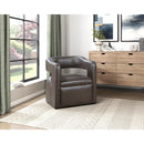  Manufacturer Color_Dark coffee -- Homelegance Sawyer Swivel Leather Look Chair IMAGE 8