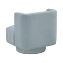  Manufacturer Color_Aqua blue -- Joyce 1052AQ-1 Swivel Chair IMAGE 4