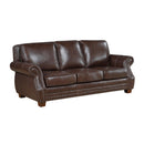  Manufacturer Color_Brown -- Homelegance Remington Stationary Leather Match Sofa IMAGE 2