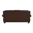  Manufacturer Color_Brown -- Homelegance Remington Stationary Leather Match Sofa IMAGE 3