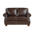  Manufacturer Color_Brown -- Homelegance Remington Stationary Leather Match Loveseat IMAGE 1