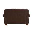  Manufacturer Color_Brown -- Homelegance Remington Stationary Leather Match Loveseat IMAGE 4