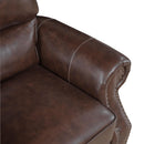  Manufacturer Color_Brown -- Homelegance Remington Stationary Leather Match Loveseat IMAGE 5