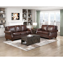  Manufacturer Color_Brown -- Homelegance Remington Stationary Leather Match Loveseat IMAGE 7