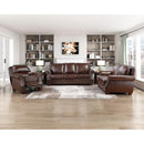  Manufacturer Color_Brown -- Homelegance Remington Leather Match Recliner IMAGE 12
