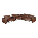  Homelegance Sutton 9790BRW*6LRRRPWH 6 pc Modular Power Reclining Sectional with Power Headrests and Charging Ports IMAGE 2