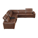  Homelegance Sutton 9790BRW*6LRRRPWH 6 pc Modular Power Reclining Sectional with Power Headrests and Charging Ports IMAGE 4