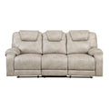  Manufacturer Color_Pewter -- Gainesville 8560PT-3 Double Reclining Sofa IMAGE 1
