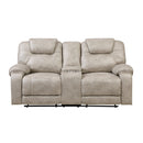  Manufacturer Color_Pewter -- Gainesville 8560PT-2 Double Reclining Love Seat with Center Console IMAGE 1