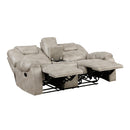  Manufacturer Color_Pewter -- Gainesville 8560PT-2 Double Reclining Love Seat with Center Console IMAGE 4
