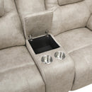  Manufacturer Color_Pewter -- Gainesville 8560PT-2 Double Reclining Love Seat with Center Console IMAGE 5
