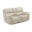  Manufacturer Color_Sand Motion Type_Power Recline -- Proctor 8517PWT-2PW Power Double Reclining Love Seat with Center Console IMAGE 2