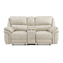 Manufacturer Color_Sand Motion Type_Reclining -- Proctor 8517PWT-2 Double Reclining Love Seat with Center Console IMAGE 1