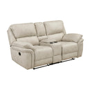  Manufacturer Color_Sand Motion Type_Reclining -- Proctor 8517PWT-2 Double Reclining Love Seat with Center Console IMAGE 2