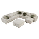  Homelegance Isla 8548*7VC2ACR2ACLACAOT 6 pc Sectional with Reversible Chaise, Pull-out Bed and Ottoman IMAGE 1