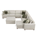  Homelegance Isla 8548*7VC2ACR2ACLACAOT 6 pc Sectional with Reversible Chaise, Pull-out Bed and Ottoman IMAGE 3