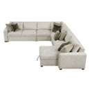  Homelegance Isla 8548*6VCCR22AACA 5 pc Sectional with Convertible and Reversible Chaise, Hidden Storage, Click Motion Back IMAGE 3