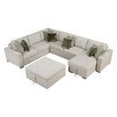  Homelegance Isla 8548*6VC2ACR2ACLAOT 5 pc Sectional with Reversible Chaise, Pull-out Bed and Ottoman IMAGE 1