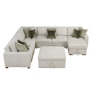  Homelegance Isla 8548*6VC2ACR2ACLAOT 5 pc Sectional with Reversible Chaise, Pull-out Bed and Ottoman IMAGE 2