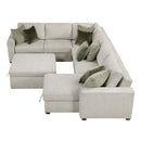  Homelegance Isla 8548*6VC2ACR2ACLAOT 5 pc Sectional with Reversible Chaise, Pull-out Bed and Ottoman IMAGE 3