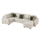  Homelegance Isla 8548*5VC2ACRACA 4 pc Sectional with Convertible and Reversible Chaise, Hidden Storage, Click Motion Back IMAGE 1