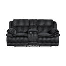  Manufacturer Color_Black -- Goodland 9577BK-2 Double Reclining Love Seat with Center Console IMAGE 1