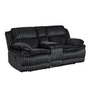  Manufacturer Color_Black -- Goodland 9577BK-2 Double Reclining Love Seat with Center Console IMAGE 2