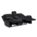  Manufacturer Color_Black -- Goodland 9577BK-2 Double Reclining Love Seat with Center Console IMAGE 4