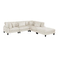  Manufacturer Color_Beige -- Robstown 9688NBE*52CR2ACOT 5 pc Modular Sectional with Ottoman IMAGE 1