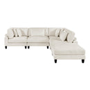  Manufacturer Color_Beige -- Robstown 9688NBE*52CR2ACOT 5 pc Modular Sectional with Ottoman IMAGE 2