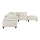 Manufacturer Color_Beige -- Robstown 9688NBE*52CR2ACOT 5 pc Modular Sectional with Ottoman IMAGE 3