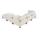  Manufacturer Color_Beige -- Robstown 9688NBE*52CR2ACOT 5 pc Modular Sectional with Ottoman IMAGE 4