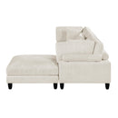 Manufacturer Color_Beige -- Robstown 9688NBE*42CRACOT 4 pc Modular Sectional with Ottoman IMAGE 4