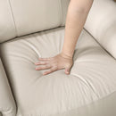  Manufacturer Color_Taupe -- Homelegance Hadley Swivel Glider Leather Match Recliner IMAGE 10