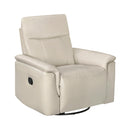  Manufacturer Color_Taupe -- Homelegance Hadley Swivel Glider Leather Match Recliner IMAGE 2