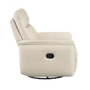  Manufacturer Color_Taupe -- Homelegance Hadley Swivel Glider Leather Match Recliner IMAGE 3
